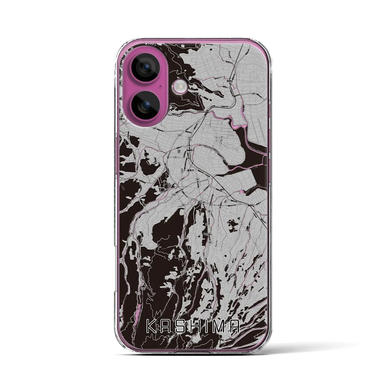 【鹿島（佐賀県）】地図柄iPhoneケース（クリアタイプ）