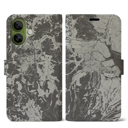 【鹿島（佐賀県）】地図柄iPhoneケース（手帳タイプ）