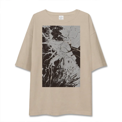 【鹿島（佐賀県）（佐賀県）】地図柄ビッグシルエットTシャツ