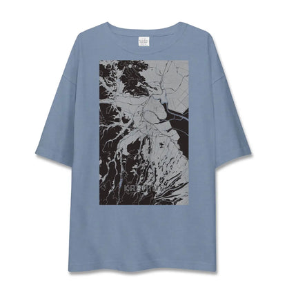 【鹿島（佐賀県）（佐賀県）】地図柄ビッグシルエットTシャツ