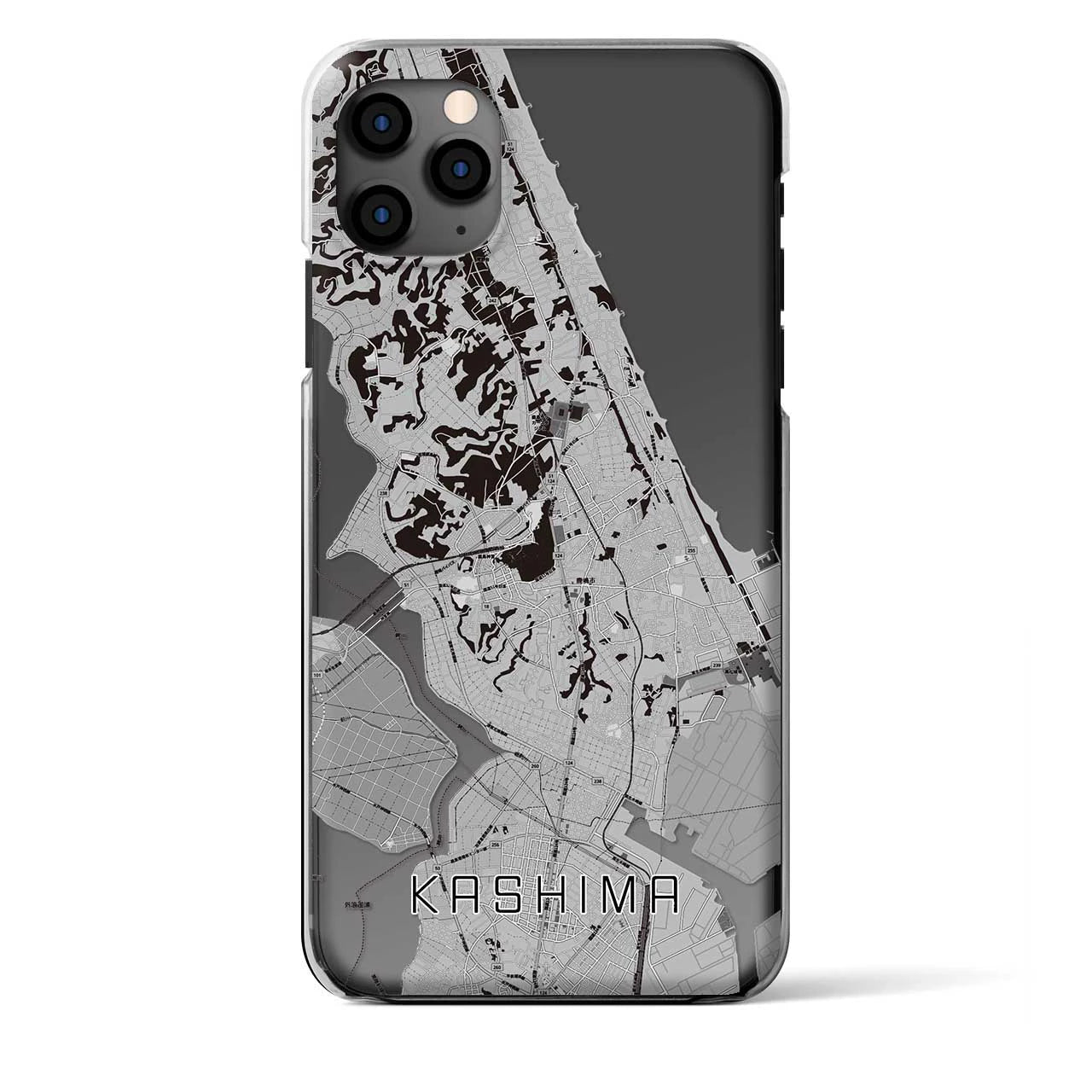 【鹿島（茨城県）】地図柄iPhoneケース（クリアタイプ）