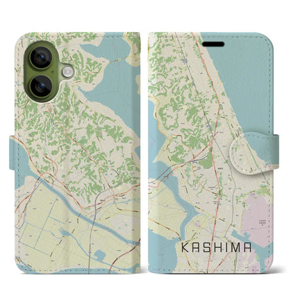 【鹿島（茨城県）】地図柄iPhoneケース（手帳タイプ）