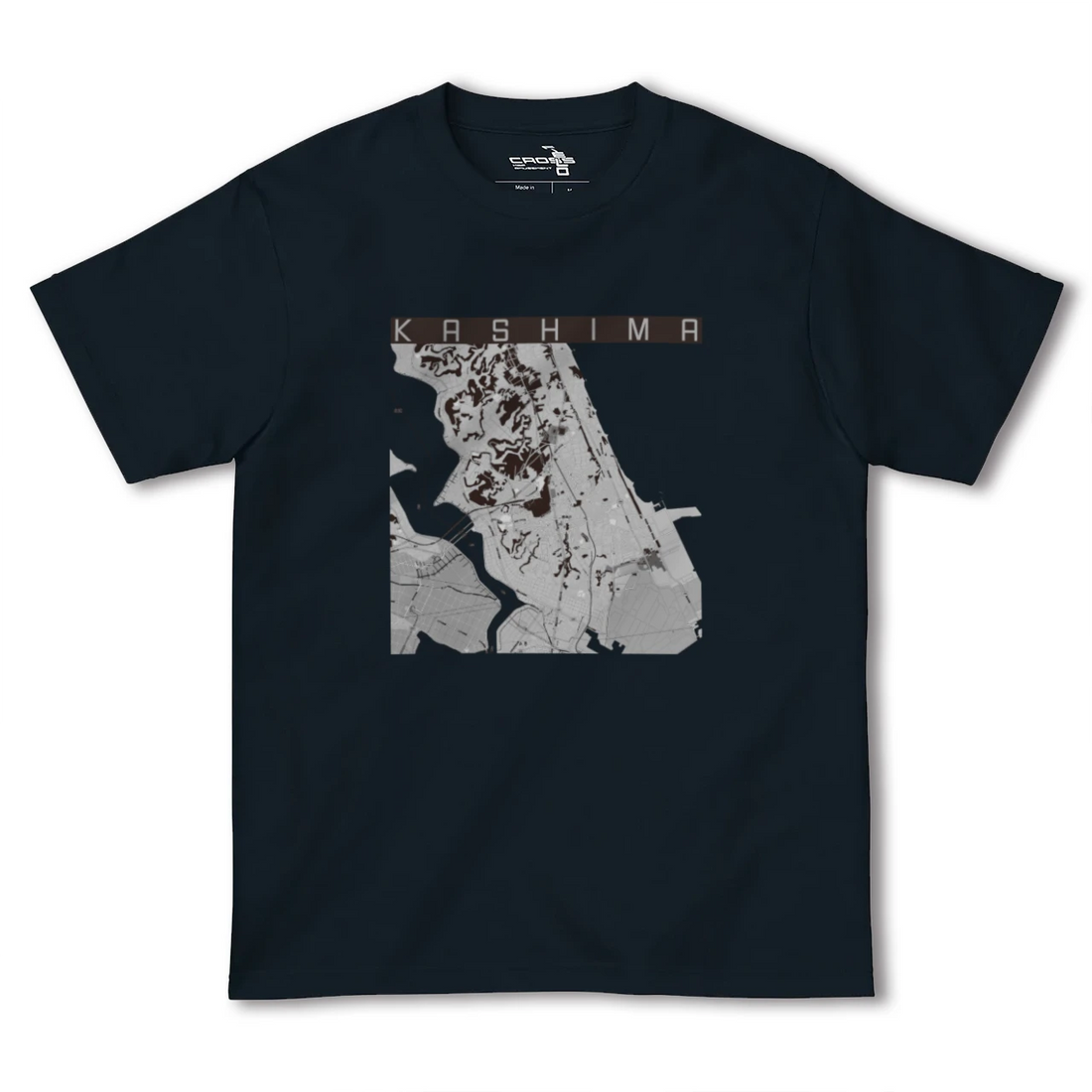 【鹿島（茨城県）】地図柄ヘビーウェイトTシャツ