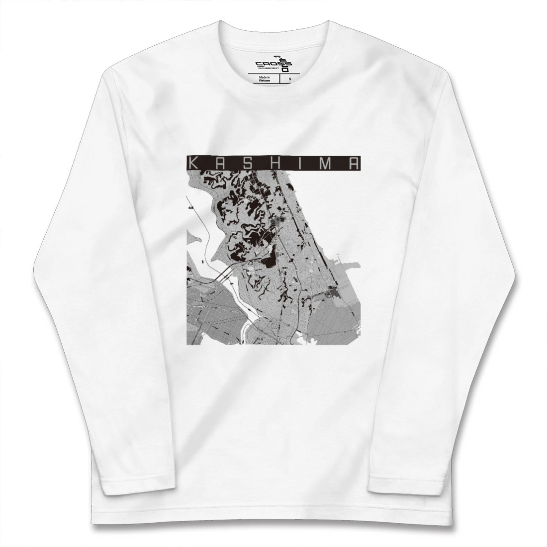 【鹿島(茨城県)】地図柄ロングスリーブTシャツ