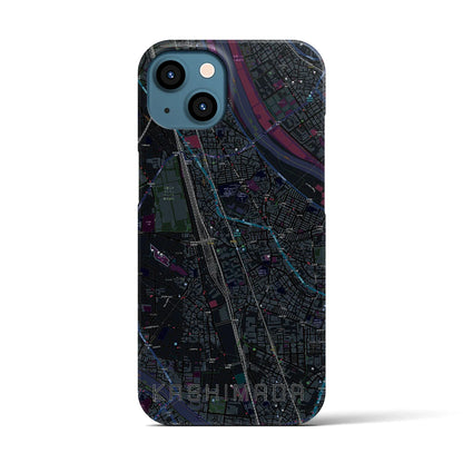 【鹿島田（神奈川県）】地図柄iPhoneケース（バックカバータイプ）