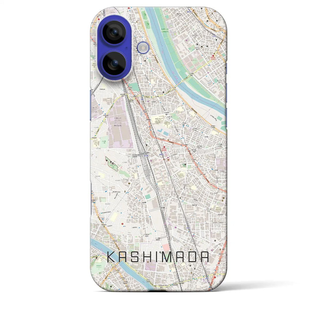 【鹿島田(神奈川県)】地図柄iPhoneケース(バックカバータイプ)ナチュラル・iPhone 16 Pro Max 用