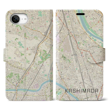 【鹿島田（神奈川県）】地図柄iPhoneケース（手帳タイプ）