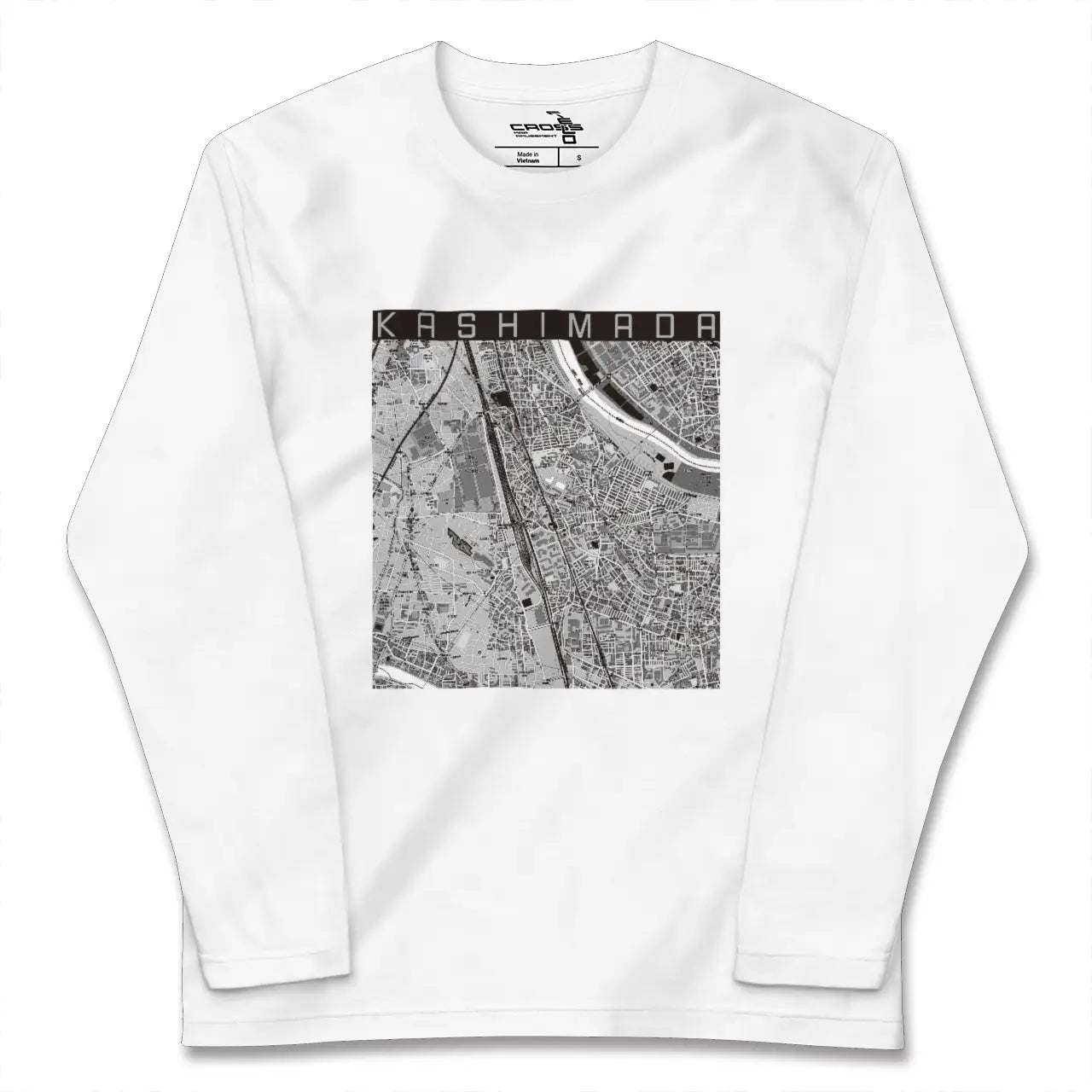 【鹿島田（神奈川県）】地図柄ロングスリーブTシャツ