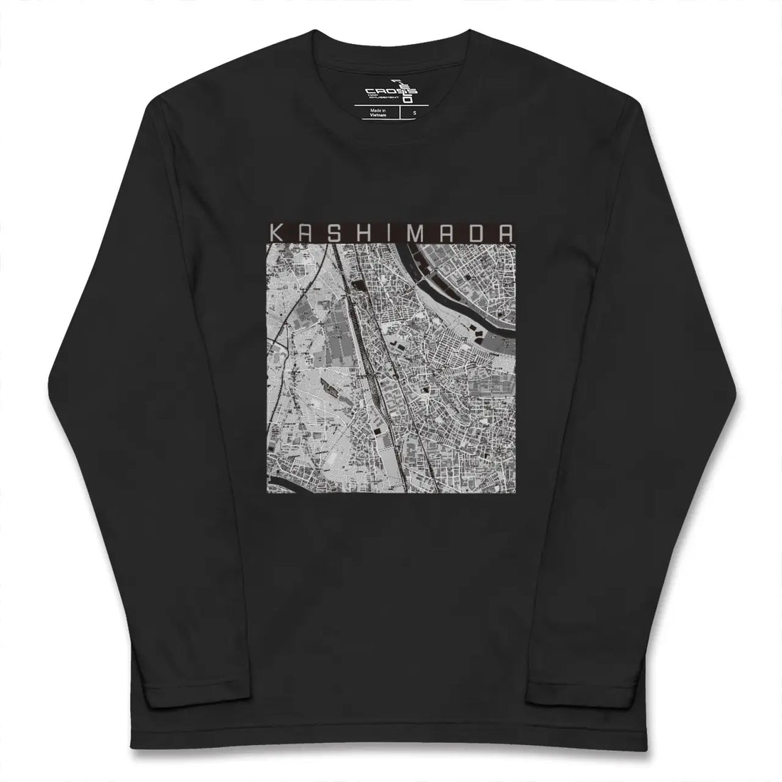 【鹿島田（神奈川県）】地図柄ロングスリーブTシャツ