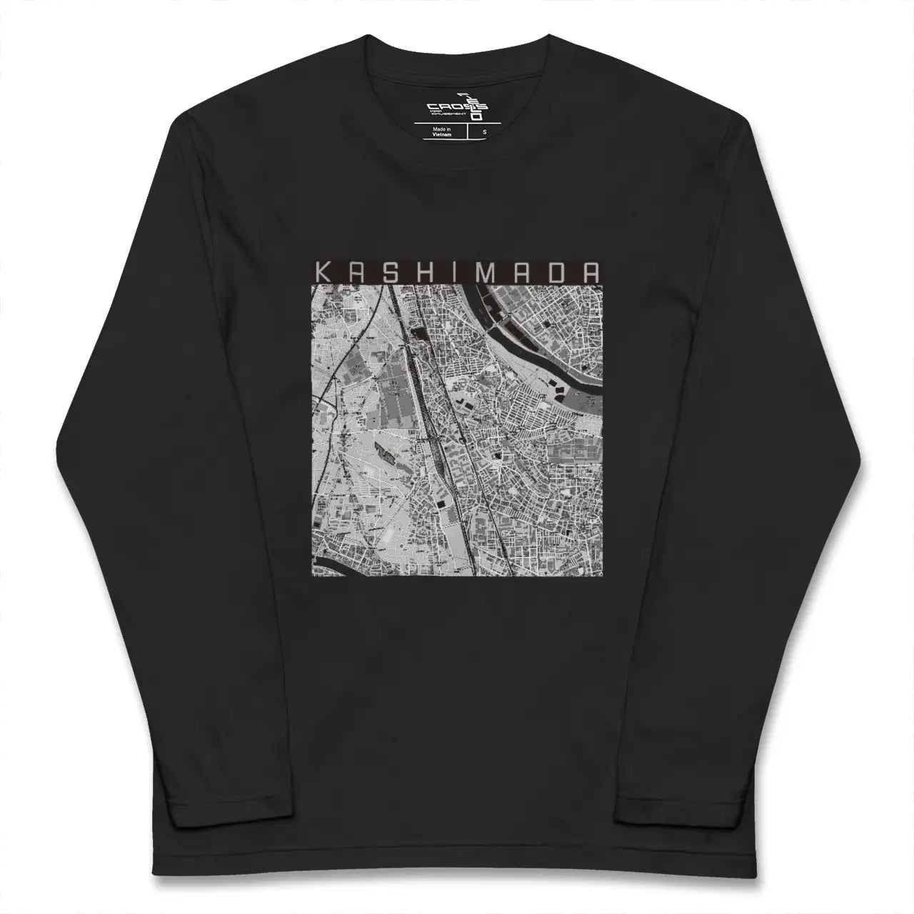 【鹿島田（神奈川県）】地図柄ロングスリーブTシャツ