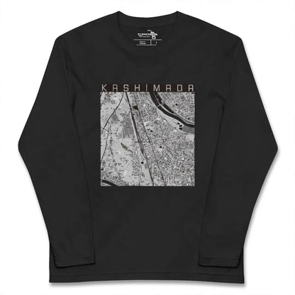 【鹿島田（神奈川県）】地図柄ロングスリーブTシャツ