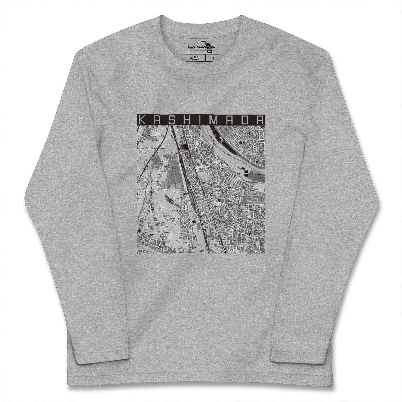 【鹿島田（神奈川県）】地図柄ロングスリーブTシャツ