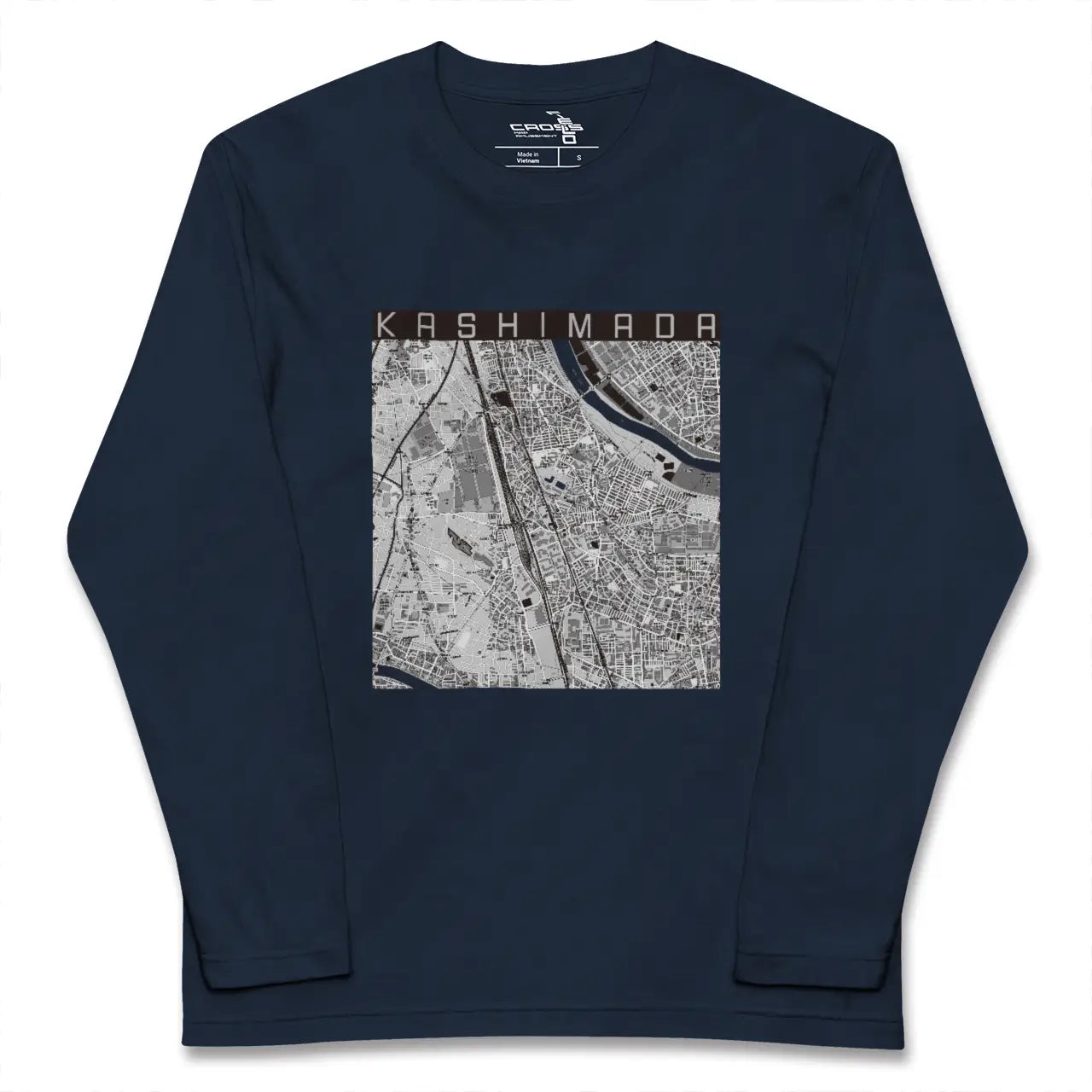 【鹿島田（神奈川県）】地図柄ロングスリーブTシャツ