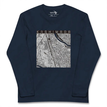 【鹿島田（神奈川県）】地図柄ロングスリーブTシャツ