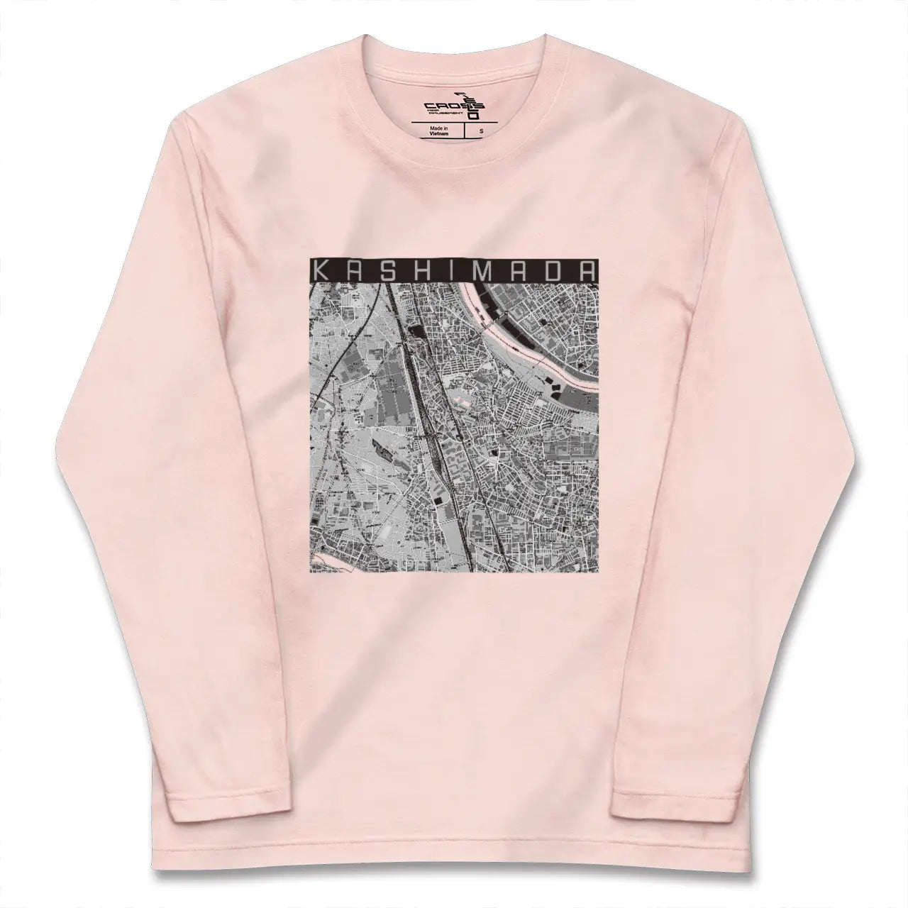 【鹿島田（神奈川県）】地図柄ロングスリーブTシャツ