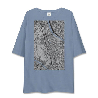 【鹿島田（神奈川県）】地図柄ビッグシルエットTシャツ