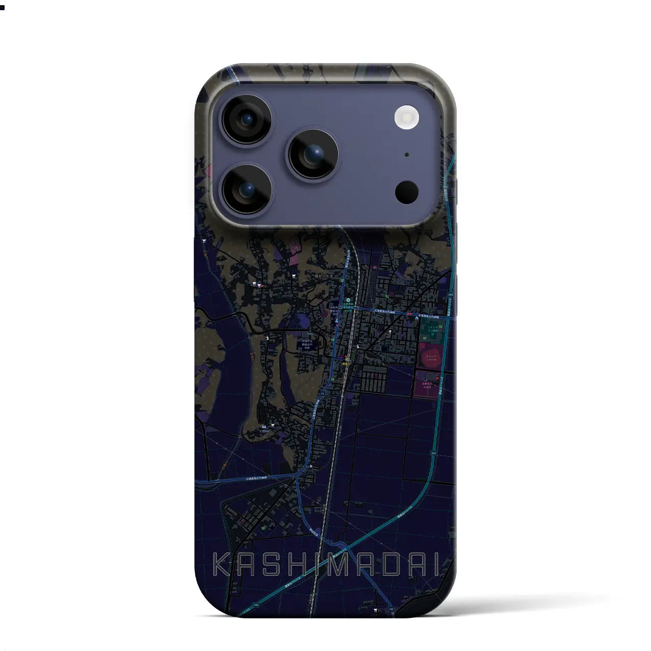 【鹿島台（宮城県）】地図柄iPhoneケース（バックカバータイプ）