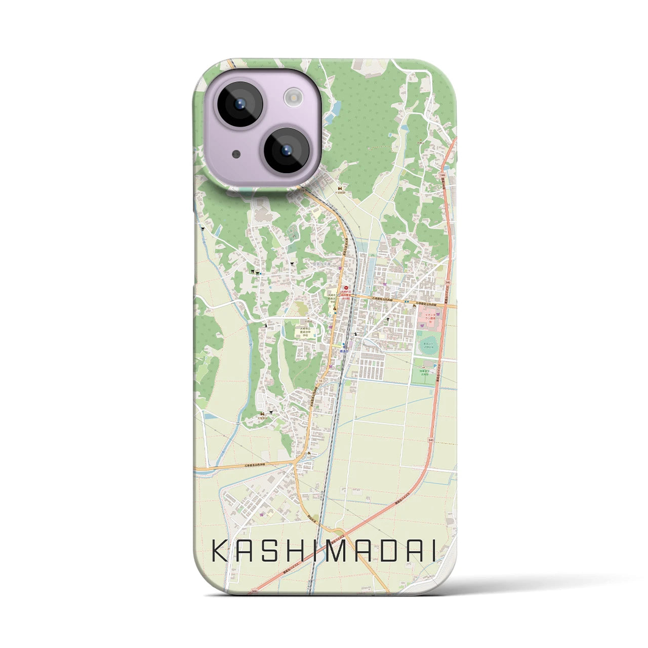 【鹿島台（宮城県）】地図柄iPhoneケース（バックカバータイプ）