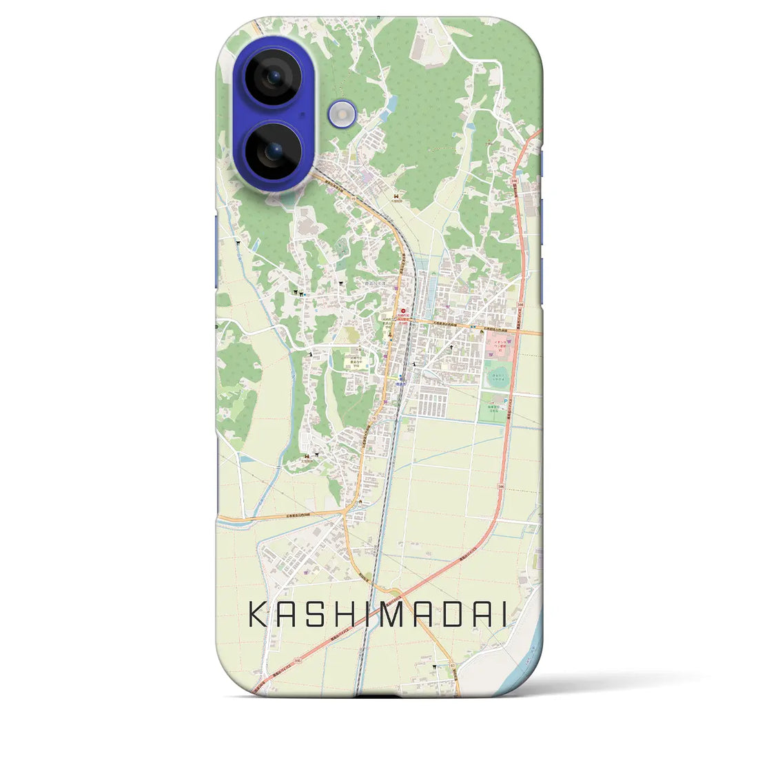 【鹿島台(宮城県)】地図柄iPhoneケース(バックカバータイプ)ナチュラル・iPhone 16 Pro Max 用