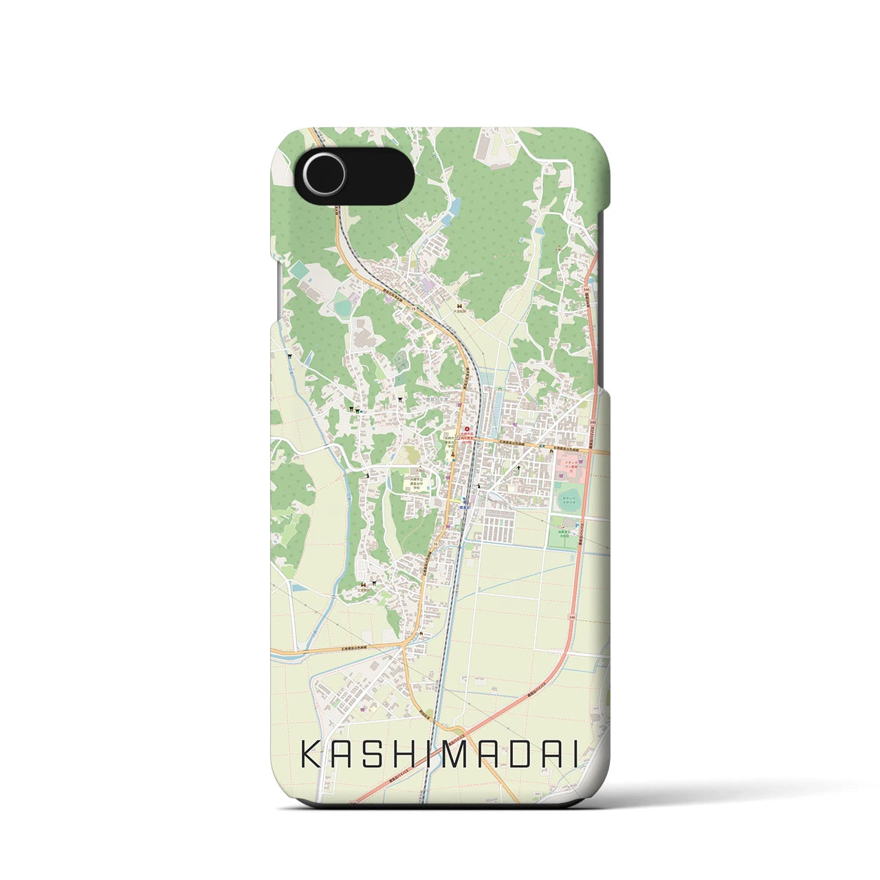 【鹿島台（宮城県）】地図柄iPhoneケース（バックカバータイプ）