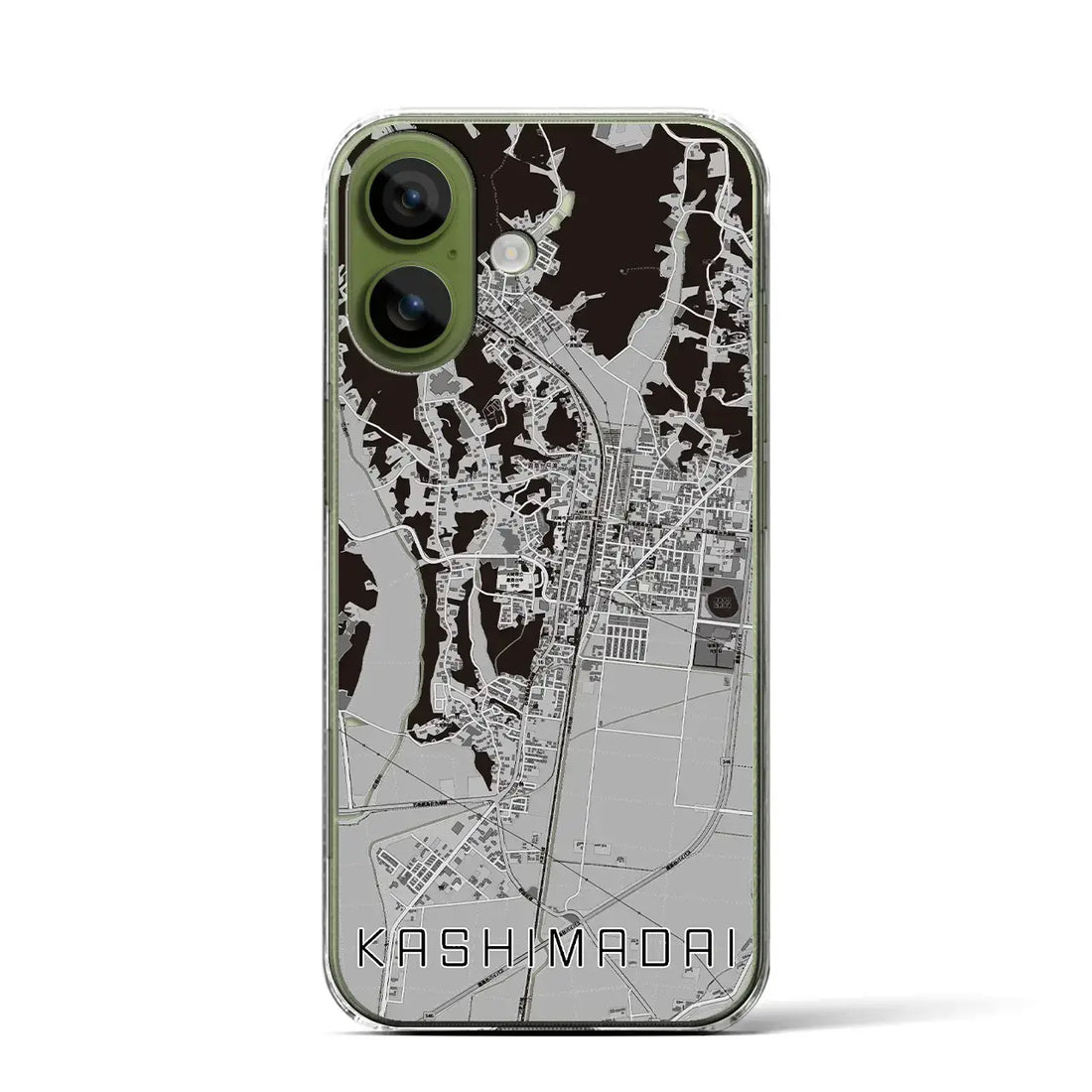 【鹿島台(宮城県)】地図柄iPhoneケース(クリアタイプ)モノトーン・iPhone 17 Pro Max 用