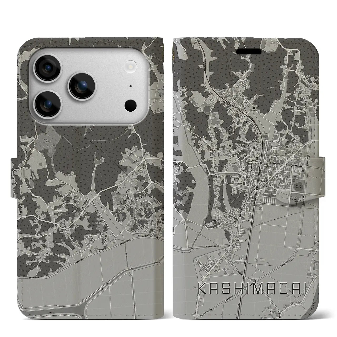 【鹿島台（宮城県）】地図柄iPhoneケース（手帳タイプ）