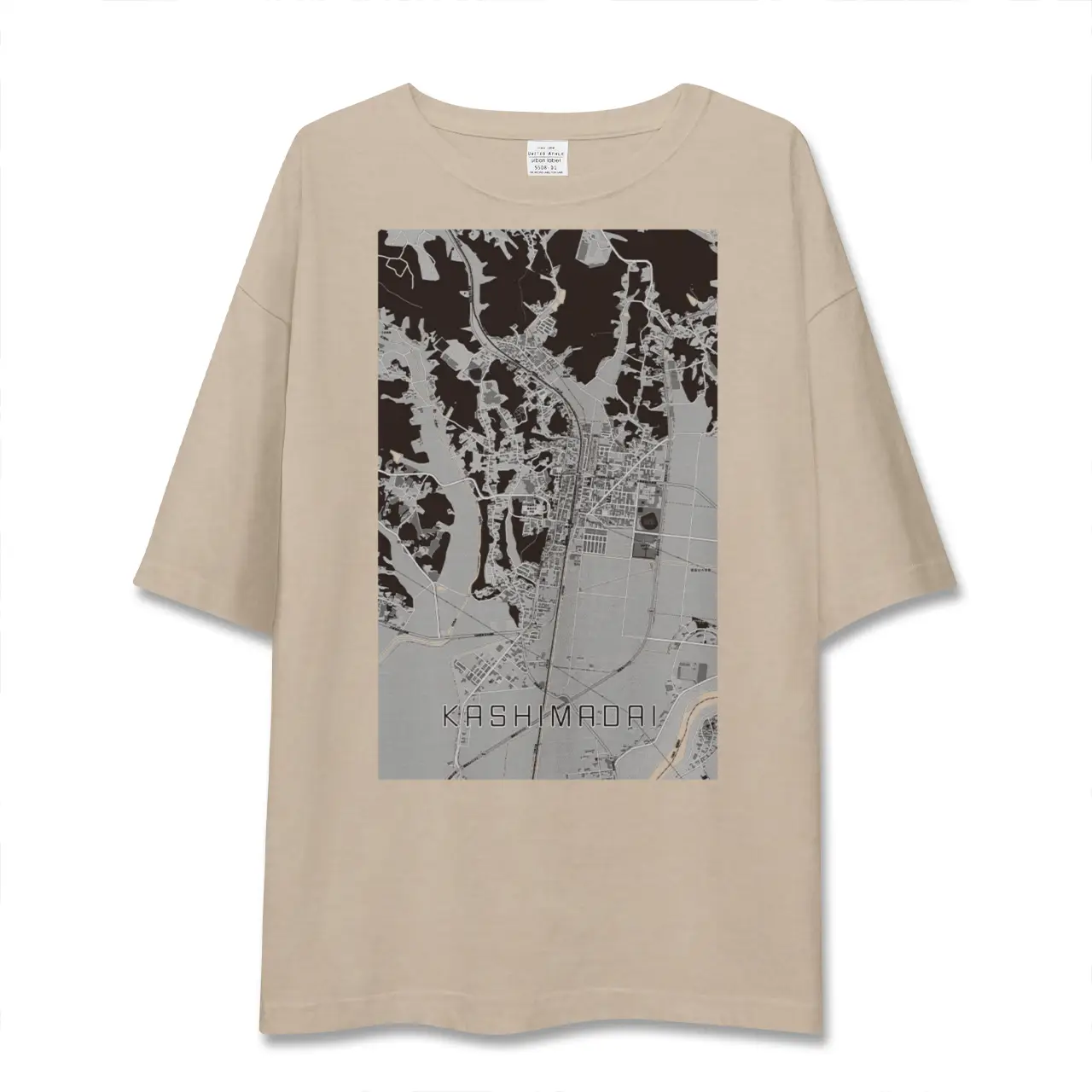 【鹿島台（宮城県）】地図柄ビッグシルエットTシャツ