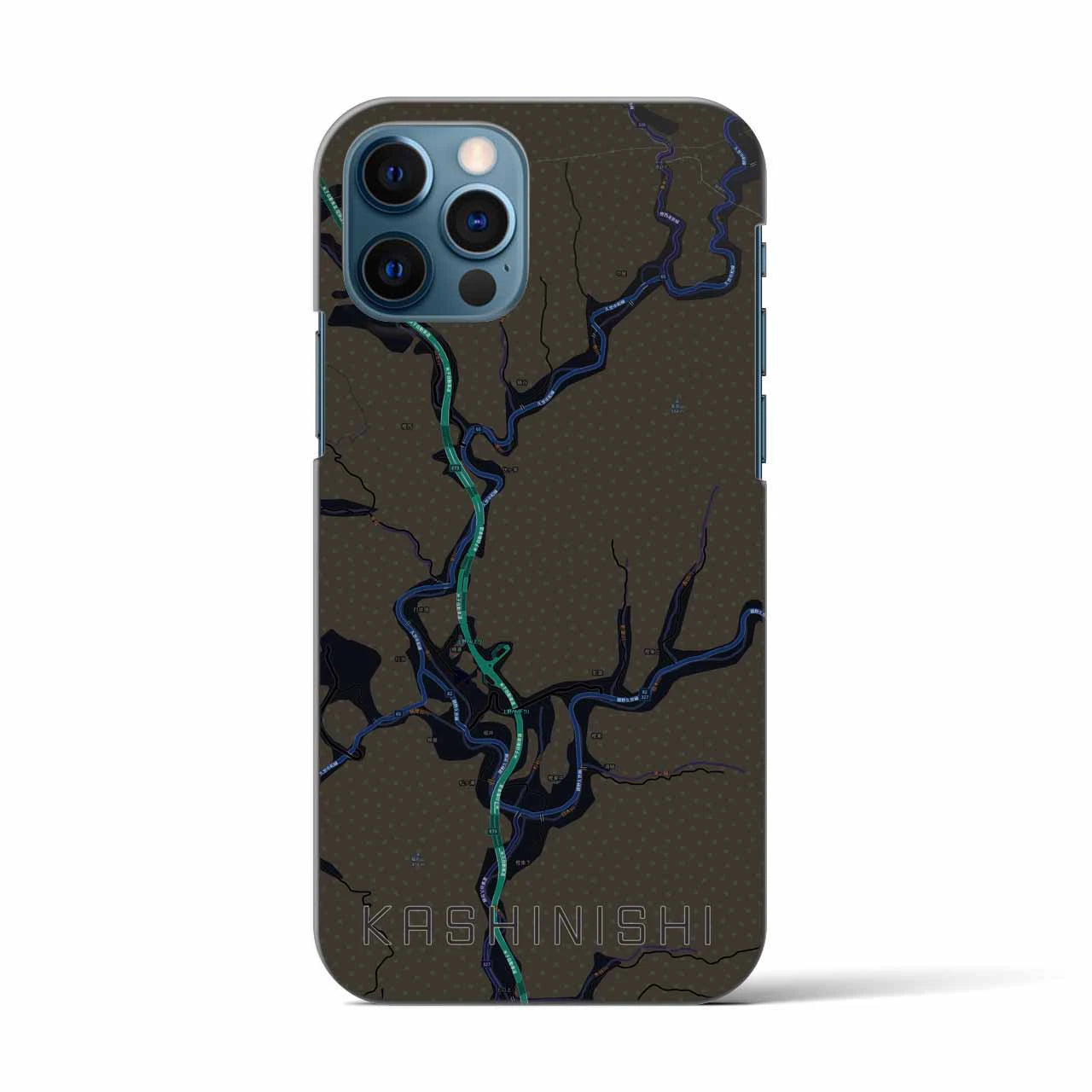 【樫西（岡山県）】地図柄iPhoneケース（バックカバータイプ）