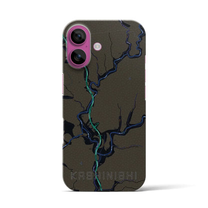 【樫西（岡山県）】地図柄iPhoneケース（バックカバータイプ）