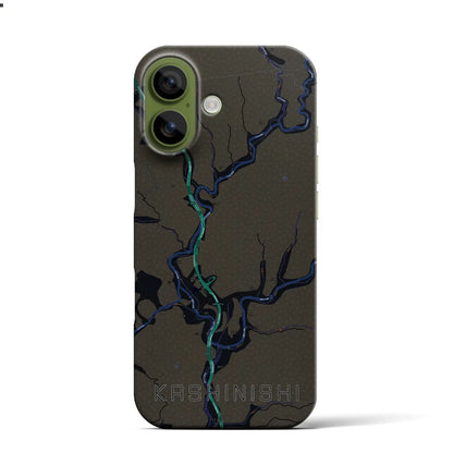 【樫西（岡山県）】地図柄iPhoneケース（バックカバータイプ）