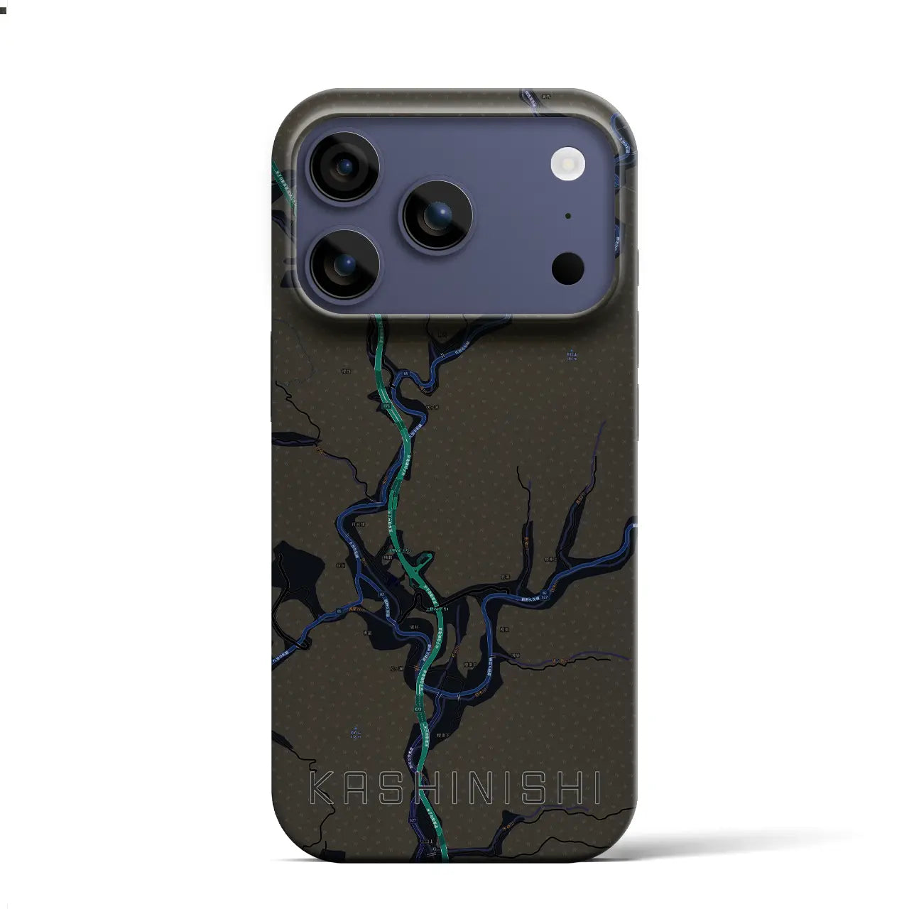 【樫西（岡山県）】地図柄iPhoneケース（バックカバータイプ）