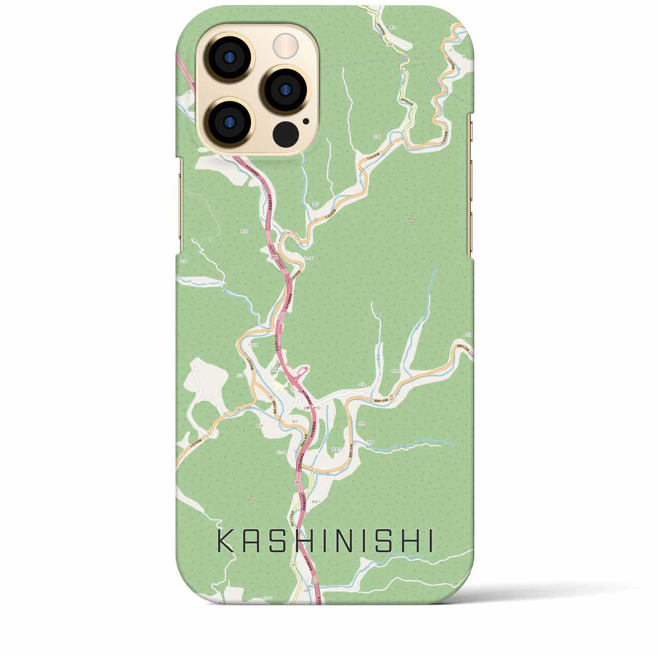 【樫西（岡山県）】地図柄iPhoneケース（バックカバータイプ）