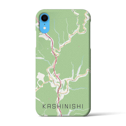 【樫西（岡山県）】地図柄iPhoneケース（バックカバータイプ）