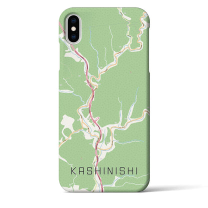 【樫西（岡山県）】地図柄iPhoneケース（バックカバータイプ）