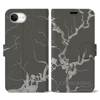 【樫西（岡山県）】地図柄iPhoneケース（手帳タイプ）