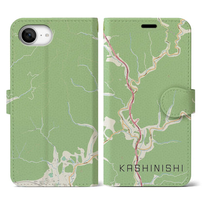 【樫西（岡山県）】地図柄iPhoneケース（手帳タイプ）