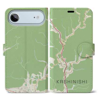 【樫西（岡山県）】地図柄iPhoneケース（手帳タイプ）