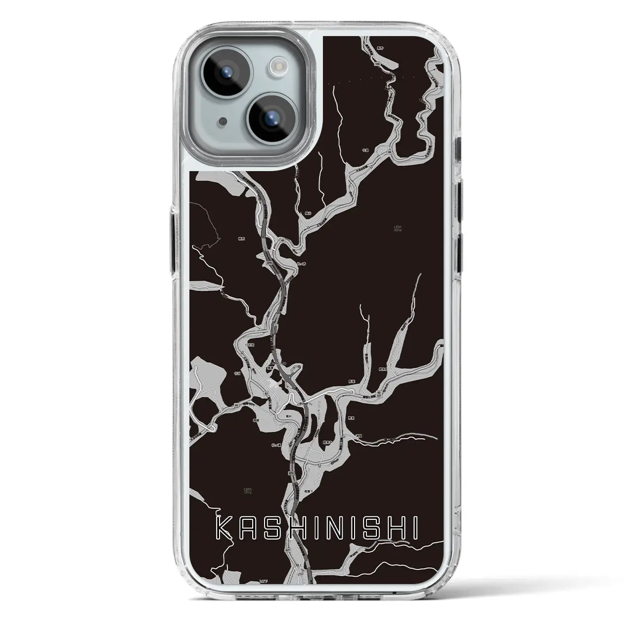 【樫西（岡山県）】地図柄iPhoneケース（MagSafeタイプ）
