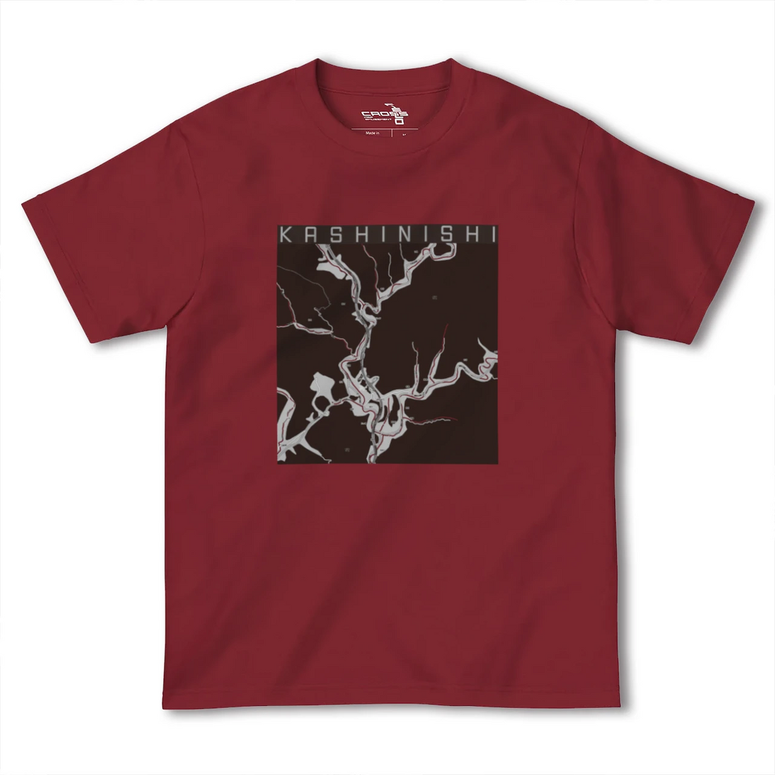 【樫西(岡山県)】地図柄ヘビーウェイトTシャツ