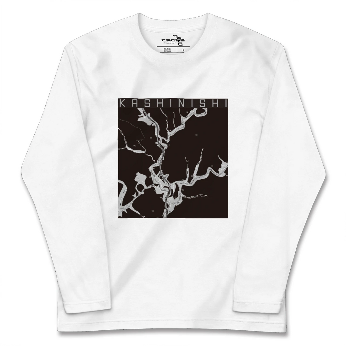 【樫西(岡山県)】地図柄ロングスリーブTシャツ