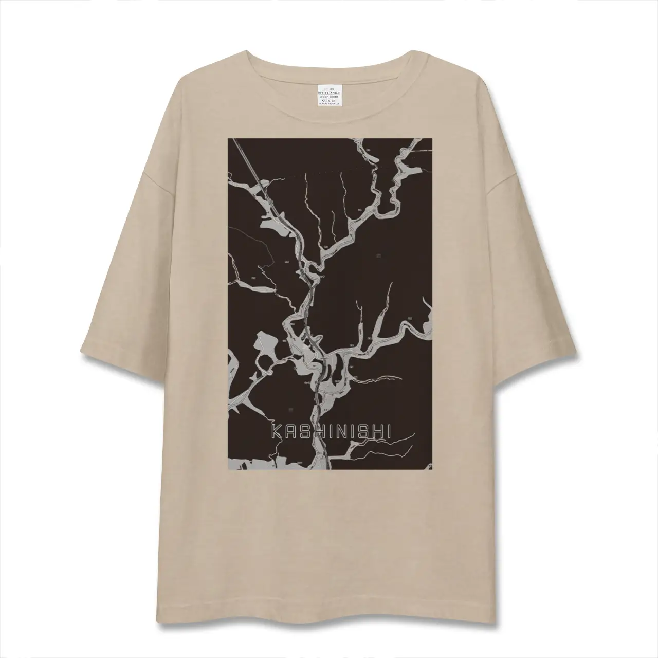 【樫西（岡山県）】地図柄ビッグシルエットTシャツ