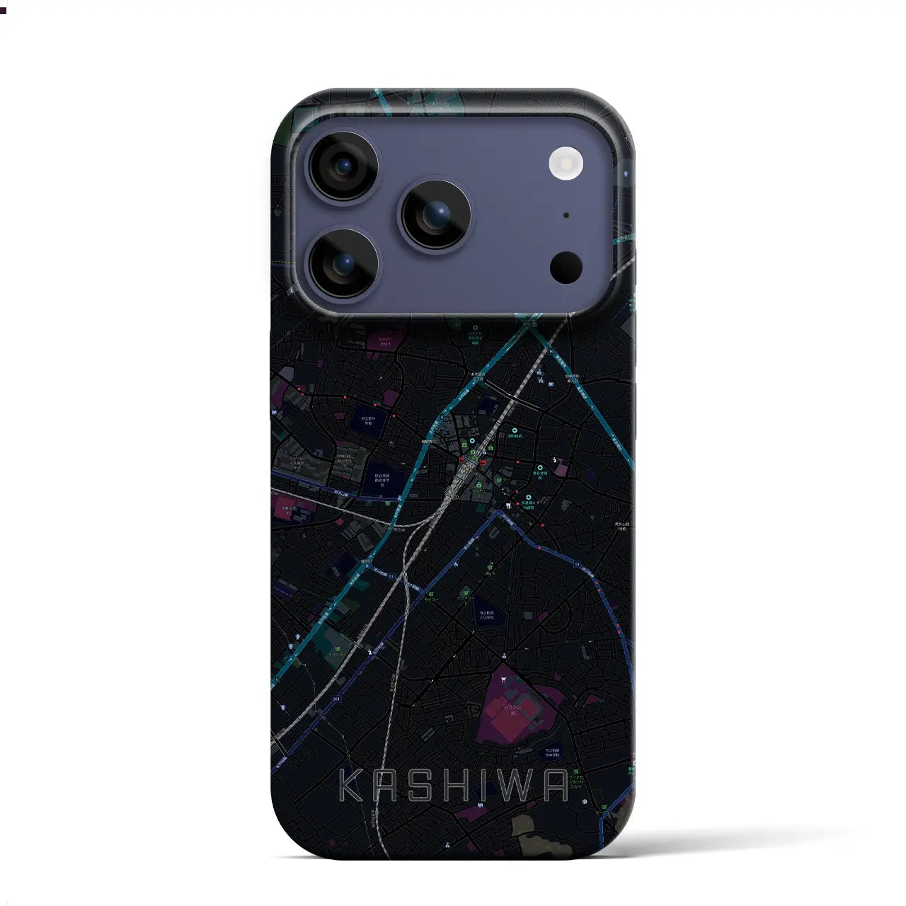 【柏（千葉県）】地図柄iPhoneケース（バックカバータイプ）