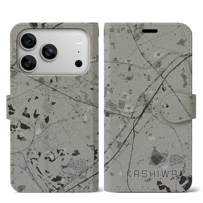 【柏（千葉県）】地図柄iPhoneケース（手帳タイプ）