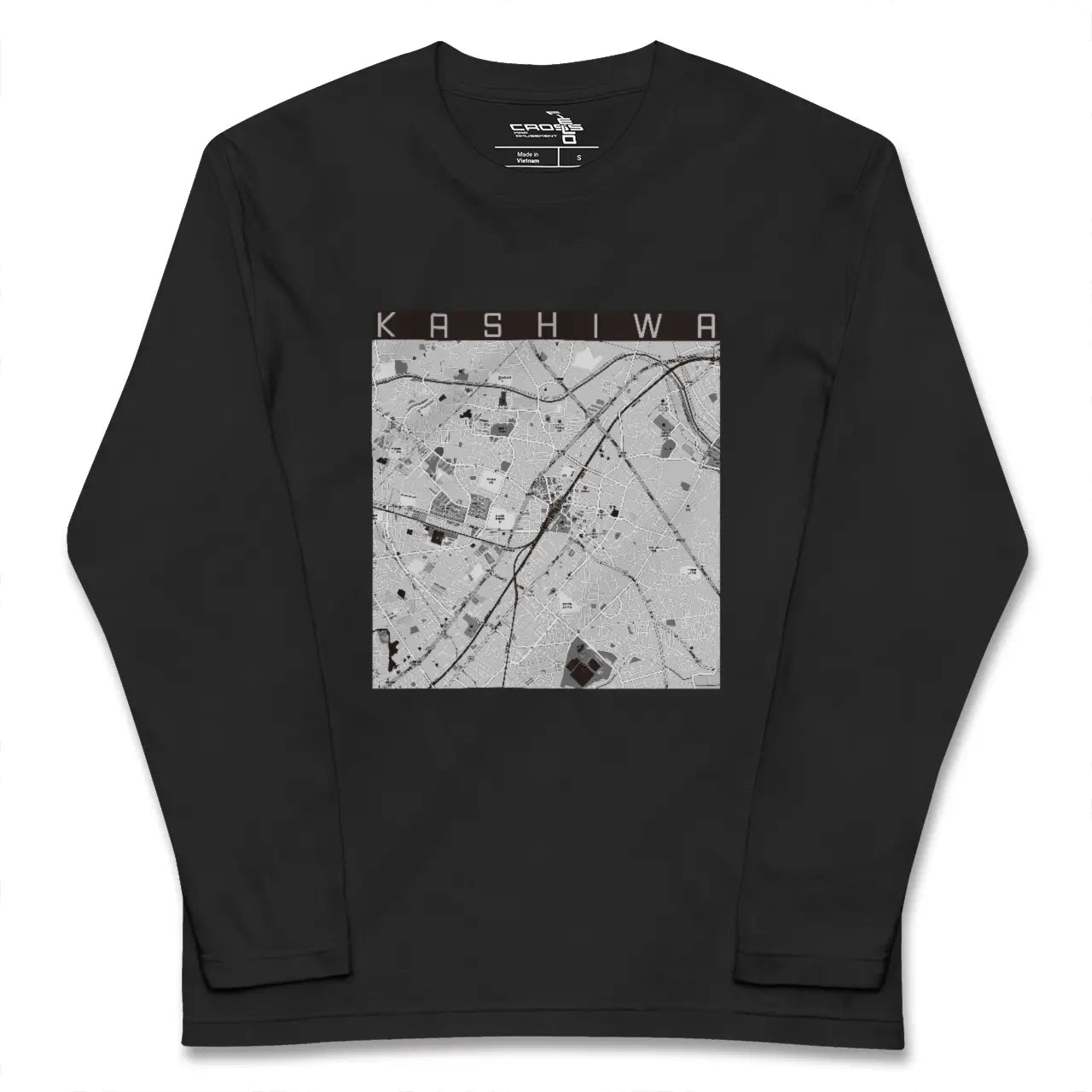 【柏（千葉県）】地図柄ロングスリーブTシャツ