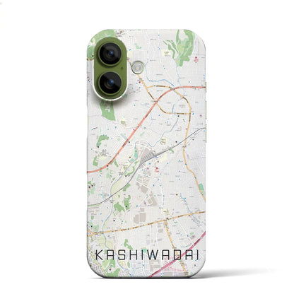 【かしわ台（神奈川県）】地図柄iPhoneケース（バックカバータイプ）