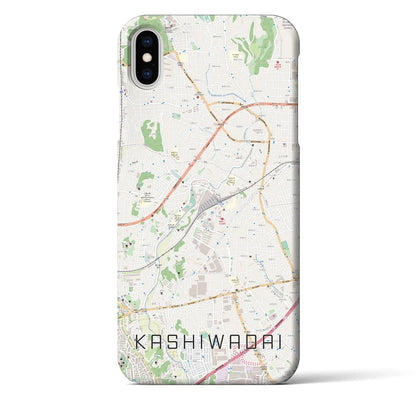 【かしわ台（神奈川県）】地図柄iPhoneケース（バックカバータイプ）
