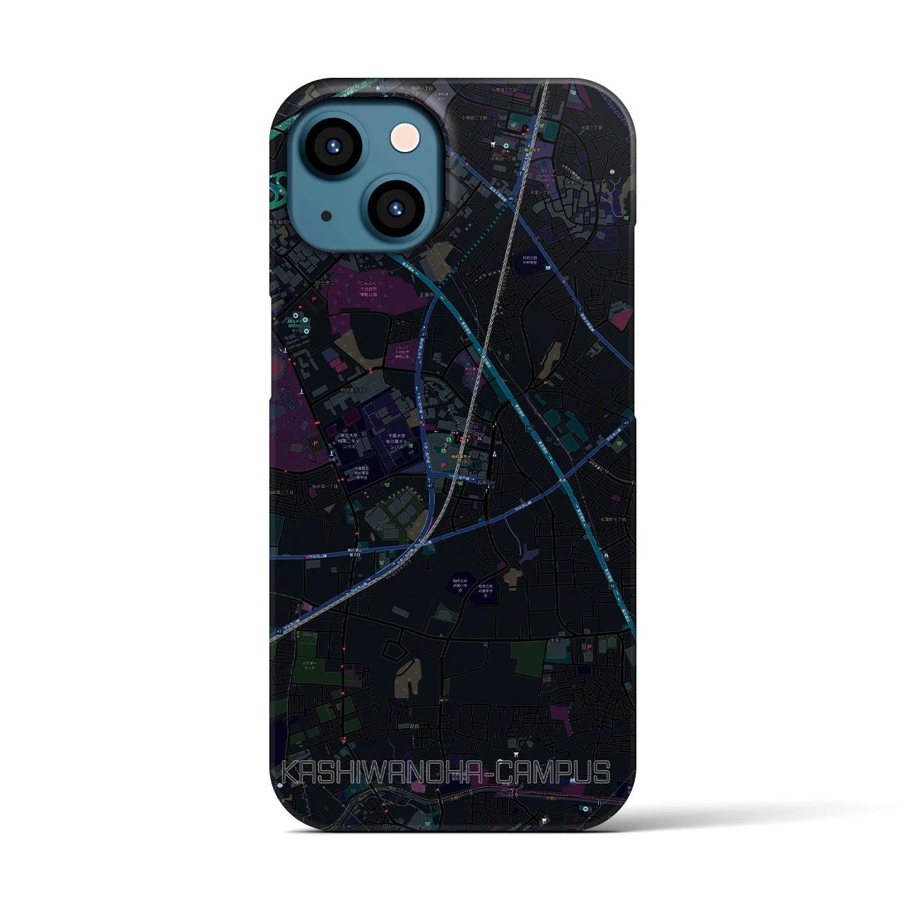 【柏の葉キャンパス（千葉県）】地図柄iPhoneケース（バックカバータイプ）