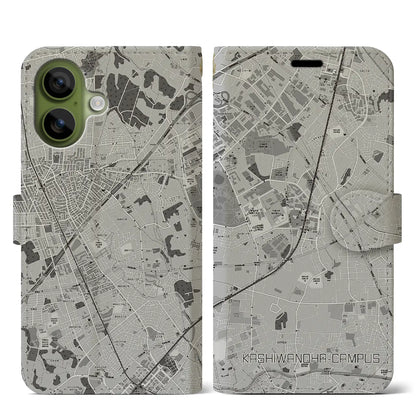 【柏の葉キャンパス（千葉県）】地図柄iPhoneケース（手帳タイプ）