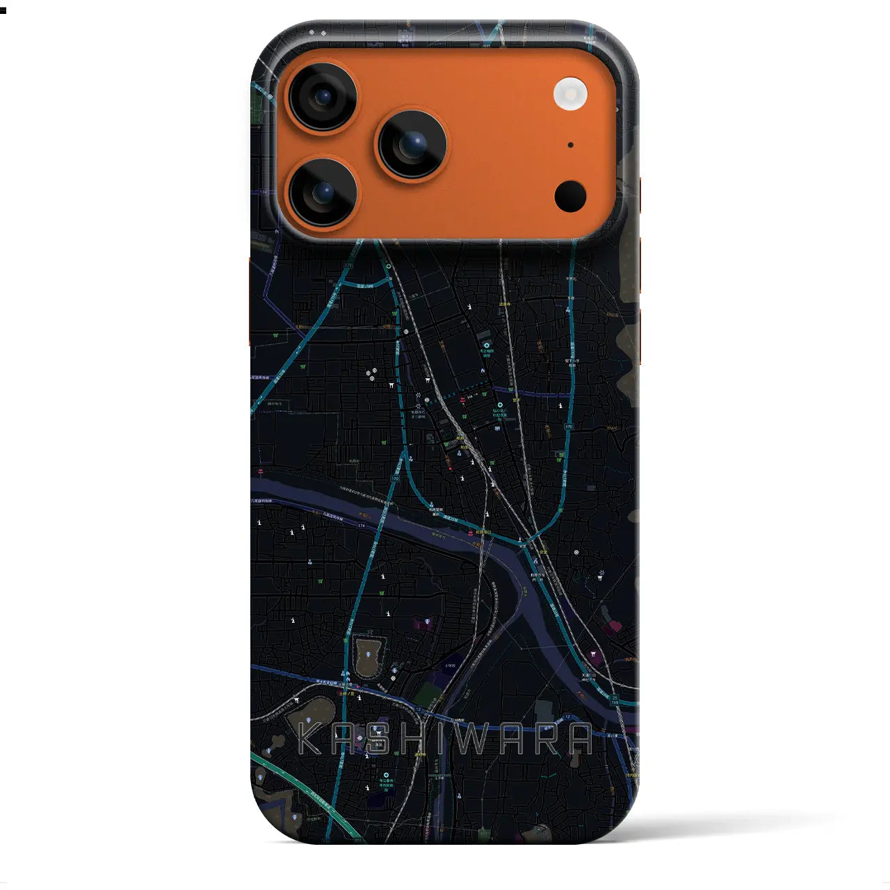 【柏原（大阪府）】地図柄iPhoneケース（バックカバータイプ）