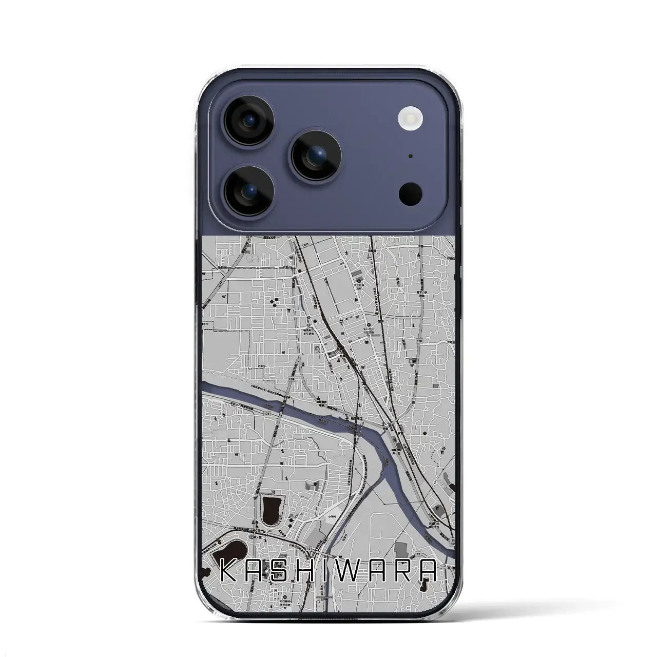 【柏原（大阪府）】地図柄iPhoneケース（クリアタイプ）